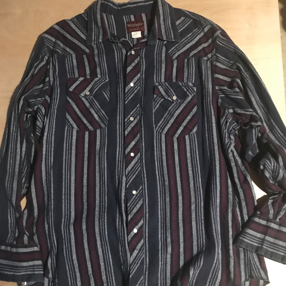 Vintage Wrangler pearl snap mens XL